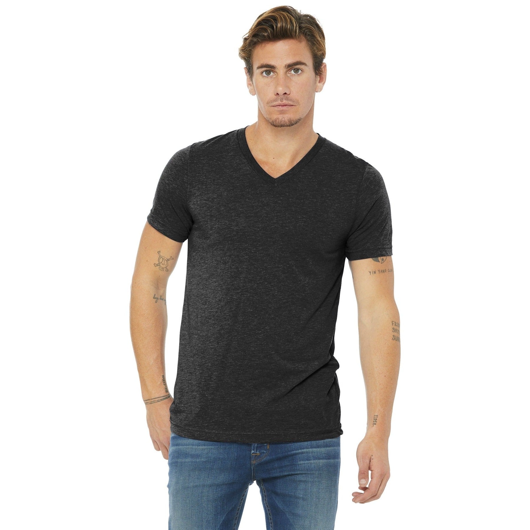 Bella + Canvas-BELLA+CANVAS ® Unisex Triblend Short Sleeve V-Neck Te. BC3415-MedTech-3